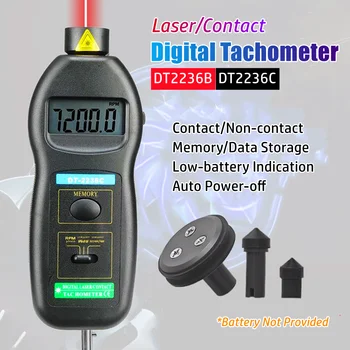 DT - 2236B DT-2236C Lazer Optik Kontak 2 in 1 Dijital Takometre Çok Fonksiyonlu Hız Ölçüm Cihazı Dijital Kilometre