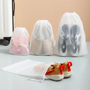 5/10 adet Ayakkabı Saklama Çantası Dolap Organizatör Su Geçirmez Seyahat kozmetik torbası İpli Paket Cep Giyim Sınıflandırılmış Çanta