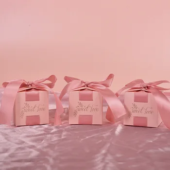 Yeni Kare Çikolata hediye çantası Düğün Iyilik şeker kutusu Noel Tatlı Çikolata Kutuları Bebek Duş Doğum Günü Partisi Dekorasyon