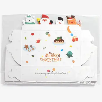 Noel temalı Hediye Kutuları noel hediyesi kutu seti 10 adet Katlanabilir 3d Santa Kardan Adam Geyik Ayı Dikdörtgen Kapasiteli Kağıt Çikolata