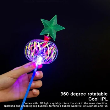 Cadılar bayramı gökkuşağı sihirli sopa değnek LED kabarcık renkli ışık oyuncak yanıp sönen değnek sopa oyuncak çocuk oyuncakları yeni yıl noel partisi