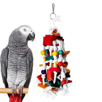 Papağan Çiğnemek Oyuncaklar Renkli Yiyecek Arama Papağan Oyuncakları Çok Renkli Doğal ahşap Bloklar Renkli Asmak Ahşap Çiğnemek Blokları