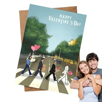 Mutlu sevgililer Günü Kartı Kız Arkadaşı için Eşi Koca Yıldönümü Doğum Günü Tebrik Kartları Kartpostallar Hediyeler Zarf ile