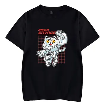 PopularMMOs Mega Vahşi Tee Crewneck Kısa Kollu Kadın Erkek T-shirt Harajuku Streetwear 2022 Rahat Tarzı Unisex Giyim