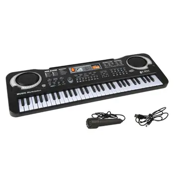 77HC 61 Tuşları elektronik Org Dijital piyano klavyesi Mikrofon ile Çocuk Çocuk Müzik Oyuncak