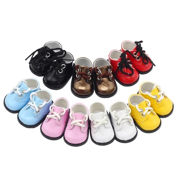 Yenilikçi 1/6 oyuncak bebekler Aksesuarları 5.5 cm Parlak deri ayakkabı El Yapımı Sevimli Bebek bandaj ayakkabı Kız Hediyeler Rahat spor ayakkabı