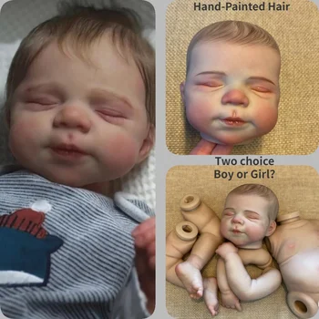 18 İnç Pascale El Yapımı 3D Gerçekçi Yenidoğan Bebek Bebek Boyalı Saç İle Yenidoğan Bebek Bebek Erkek Veya Kız Seçmek İçin