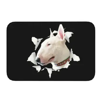 Komik Bull Terrier Köpek Paspas Mat Kaymaz Pet Mutfak Banyo Tuvalet Halısı Halı Giriş Tuvalet Oturma Odası Ayak Pedi 40 * 60cm