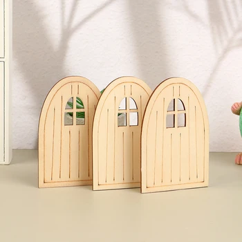 DollHouse Minyatür Simülasyon Mini Ahşap Kemerli Kapı Modeli DIY Bebek Evi Yaşam Sahne Dekor Aksesuarları Mobilya Oyuncaklar