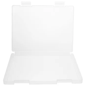 Karalama defteri Şeffaf Dosya Kutusu Koruyucu Dergi Depolama Taşınabilir Kağıt Fotoğraf Kapları Beyaz evrak çantası Kullanışlı Kutular