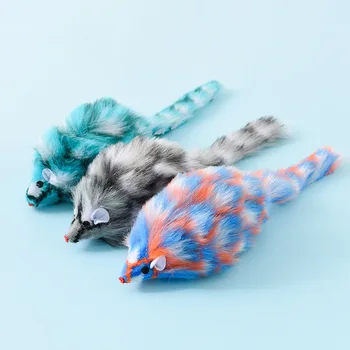 Kedi Oyuncak Renk peluş oyuncak Simüle Yün Fare Seslendirme İnteraktif Sıkıntı Aşınmaya Dayanıklı Çizilme Direnci Kedi Aksesuarları